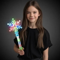 LED Snowflake Wand with Light-Up Handle