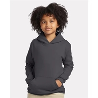 Youth hoodie made of cotton/polyester fleece with a tag-free neck label......