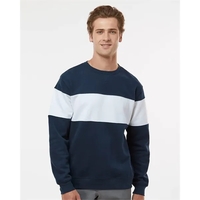 J. America Varsity Fleece Crewneck Sweatshirt... from ASI 84358 S&S Activewear
