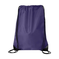 Drawstring backpack with black cord drawstring. Blank product.... from ASI...
