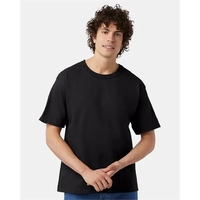 100% cotton jersey t-shirt with deep armholes and bound ribbed crewneck.......