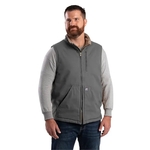 Berne Apparel Men's Heartland Sherpa-Lined Washed Duck Vest