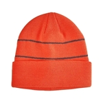 Big Accessories Reflective Cuffed Beanie