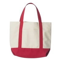 Liberty Bags Seaside Small Cotton Canvas Boater Tote, blank.... from ASI...