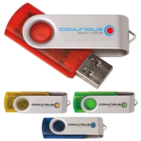 16 GB Translucent Folding USB 2.0 Flash Drive... from ASI 40480 Koozie Group