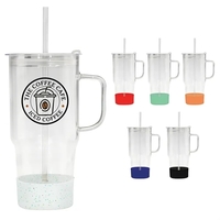 40 oz. Cafe America Glass Mug with Silicone Base