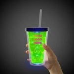 Neon Green LED Skull Cup