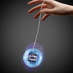 2 3/8" Clear Yo-Yo with Blue LED Lights