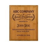 Eco Friendly Bamboo Plaque 9" x 12"