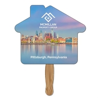 Hand Held Paper Fan - House
