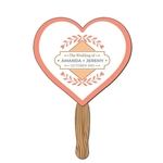 Hand Held Paper Fan - Heart