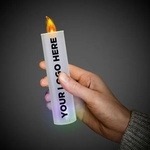 6 1/2" Light Up LED Silver Glitter Candle