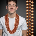 Metallic Orange Mardi Gras Beads