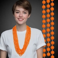 33" Mardi Gras necklace with orange beads.... from ASI 42016 Brighter...
