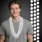 Solid White Mardi Gras Beads