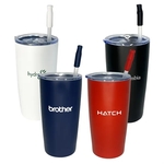 Everyday Double Wall No-Spill Mug with Straw