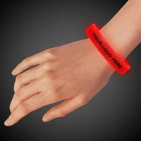 Red Deluxe Triple Wide 9 Inch Glow Bracelet