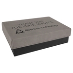 7.4" x 5.75" Gray Gift Box with Leatherette Lid