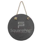 7" Round Slate Decor with Hanger String