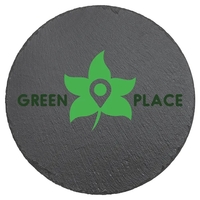 9 3/4" Round Slate Decor with Foam Pads