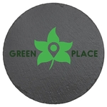 9 3/4" Round Slate Decor with Foam Pads