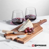 The Swissmar Paddle Board & 2 Stemless Wine is crafted from... from ASI 84592...