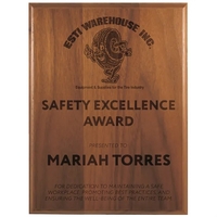 9" x 12" Step-Edge Genuine Walnut Plaque