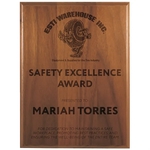9" x 12" Step-Edge Genuine Walnut Plaque