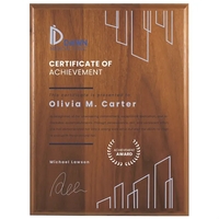 6" x 8" Step-Edge Genuine Walnut Plaque