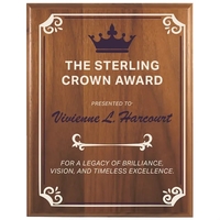 7" x 9" Step-Edge Genuine Walnut Plaque