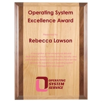 9"x12" Genuine Red Alder & Walnut Plaque