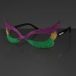 Mardi Gras Eyeglasses, Glitter Frames (Non-Light Up)
