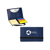 Business card sticky pack with pocket, elastic closure, five assorted...