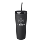 25 oz. Dome Rubberized Plastic Travel Mug (1 Color Imprint)