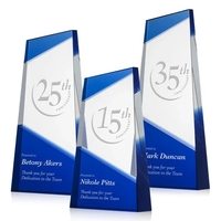 The Amstel Award combines sapphire and clear optical crystal in this... from...