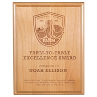 7" x 9" x 3/4" All American Red Alder display plaque.... from ASI 74601 Calico