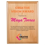 6" x 8" All American Red Alder Plaque