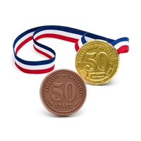 Fully custom round chocolate medallions wrapped in foil.... from ASI 44897...