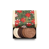 Sugar cookies with premium milk chocolate, dark chocolate, and peppermint...