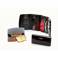 Three custom printed Trio Boxes in a full-color, in a tri-fold... from ASI...