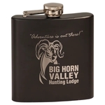 6 oz Black Stainless Steel Flask