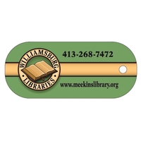 Oblong key tag produced in 30 mil thickness.... from ASI 75629 PSI Plastic...