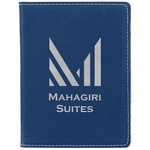 Blue/Silver Leatherette Passport Holder