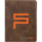 Rustic/Gold Leatherette Passport Holder