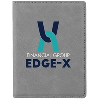 Gray Leatherette Passport Holder