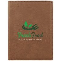 Dark Brown Leatherette Passport Holder
