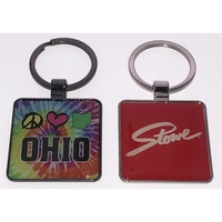 Square Key Tag - Nickel Plate