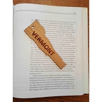 1.5" x 6" hardwood bookmark with laser engraving, Vermont state name... from...