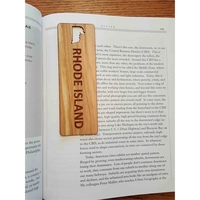 1.5" x 6" hardwood bookmark with laser engraving, Rhode Island state... from...