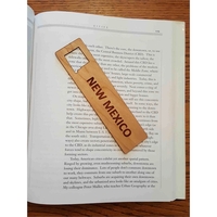1.5" x 6" hardwood bookmark with laser engraving, New Mexico state... from...